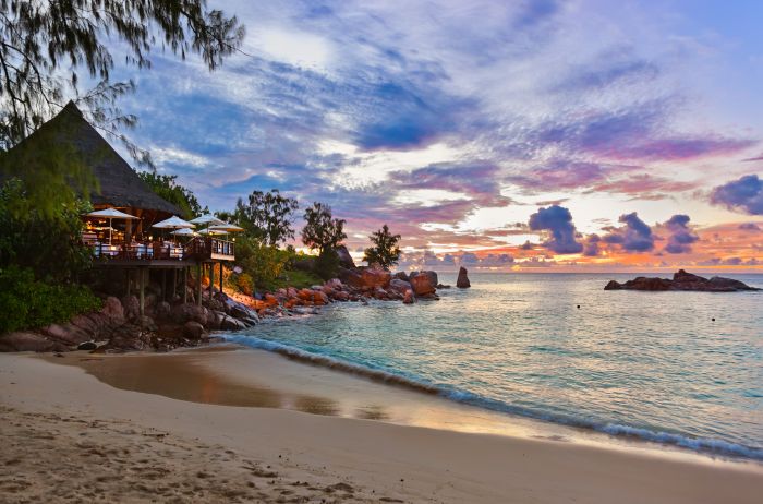 Seychelles with an African safari, Tropical beach on Praslin