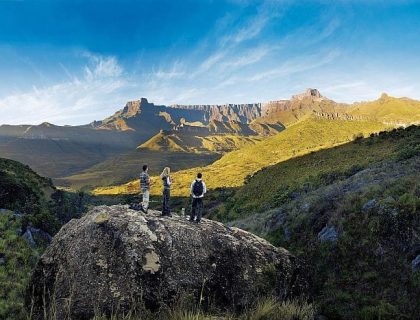 Walking in the Drakensberg Mountains