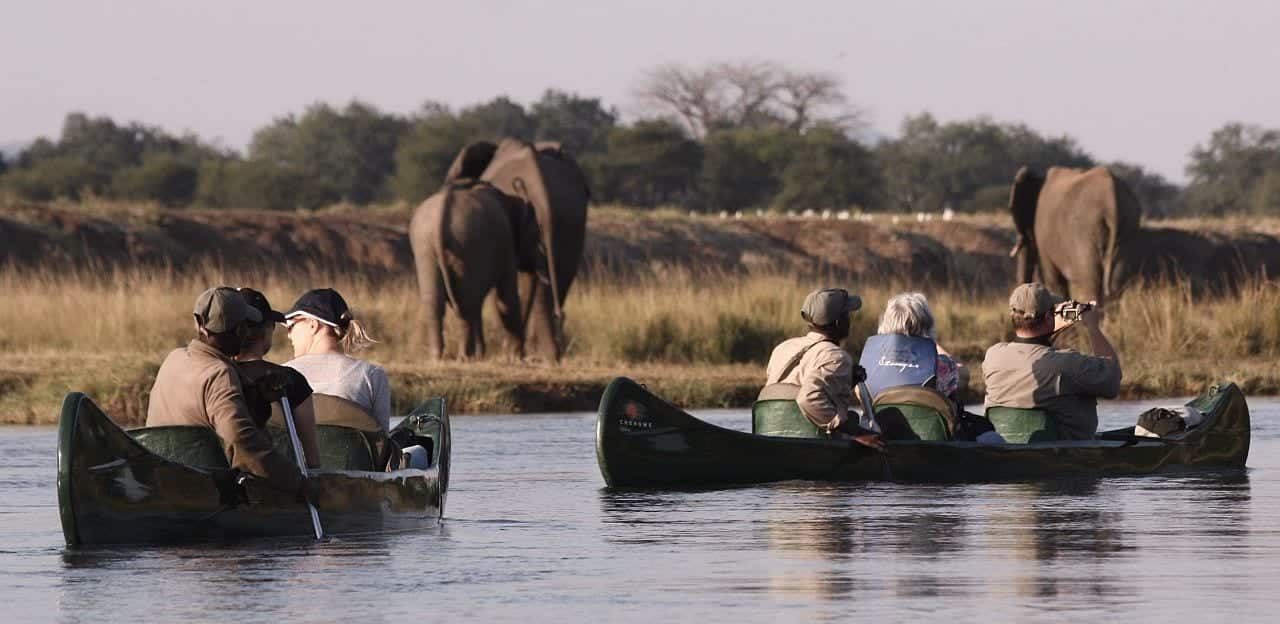 Mila's photo blog from her walking safari in Zambia - Canoeing on the Lower Zambezi River
