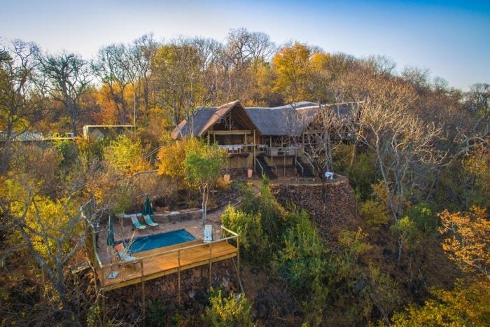 ghoha-hills-aerial-view, remote safari lodges of Botswana