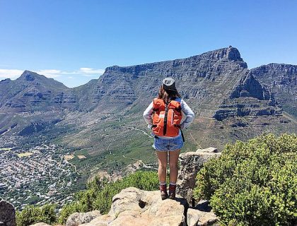 Hiking up Table Mountain