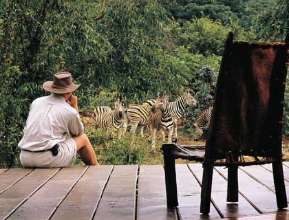 Game-viewing from your deck in Welgevonden, Waterberg safari
