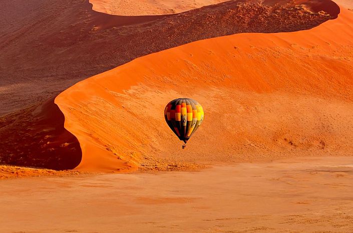Hot air ballooning over sossusvlei